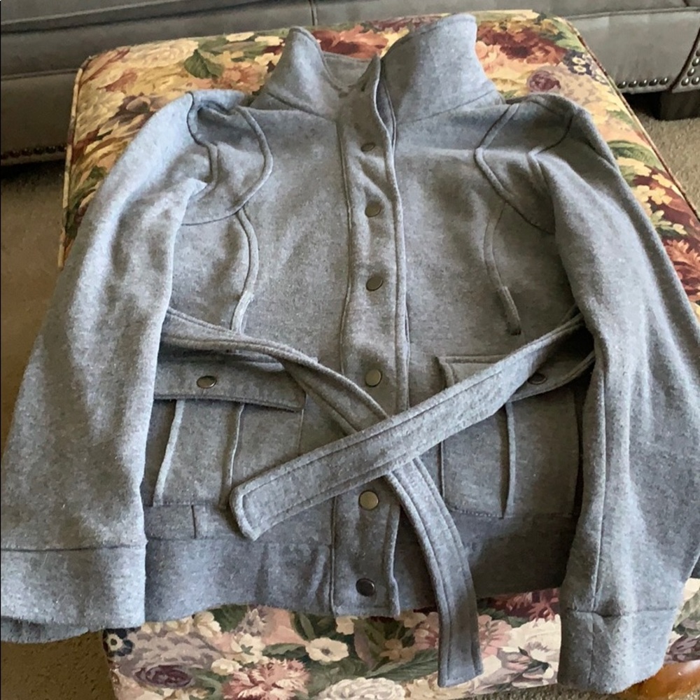 Grey light pea coat